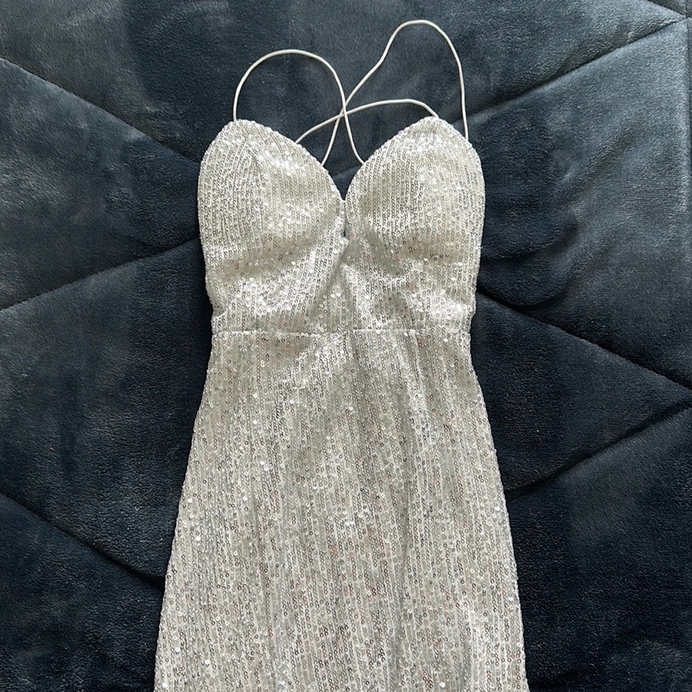 Dear Emilia shimmer lake maxi dress